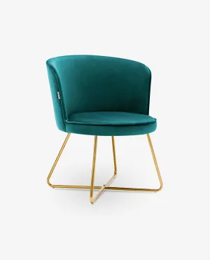 Oxnard Crisscross Velvet Barrel Chair