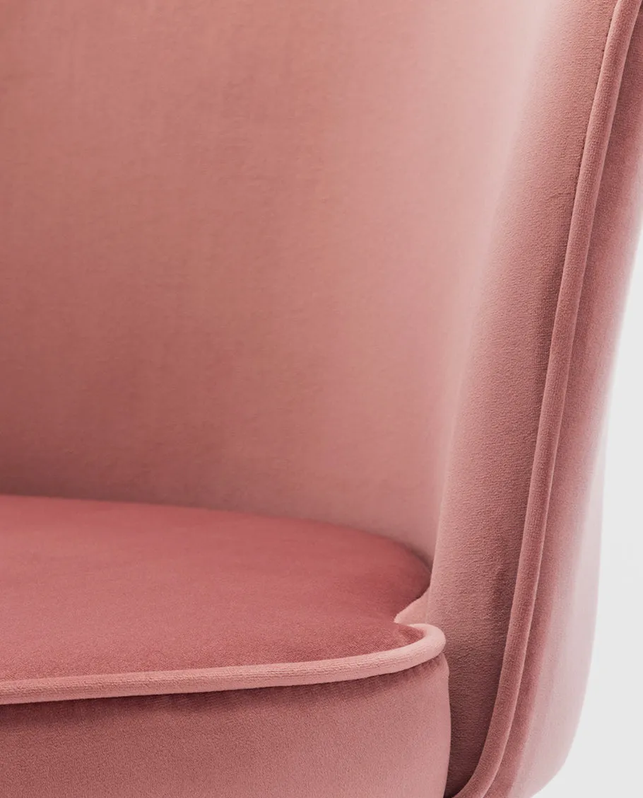 Oxnard Crisscross Velvet Barrel Chair