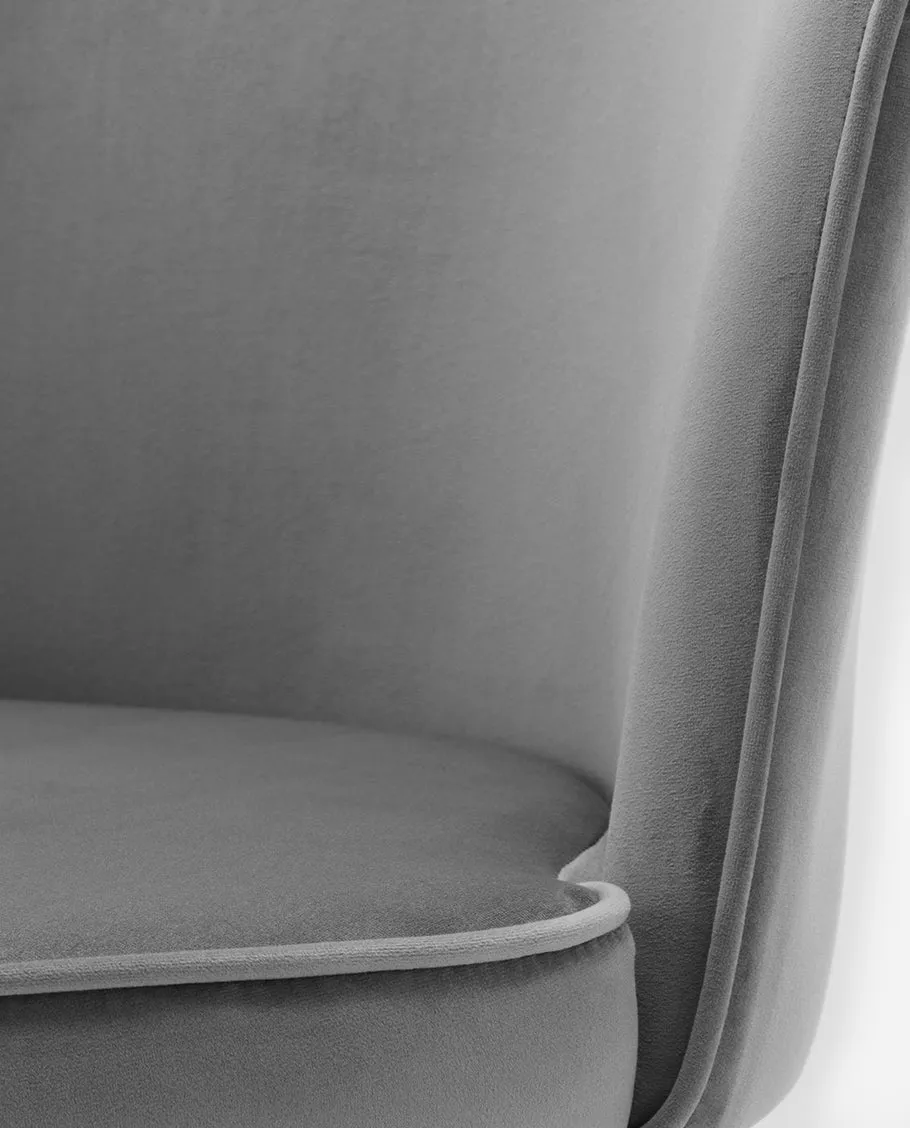 Oxnard Crisscross Velvet Barrel Chair