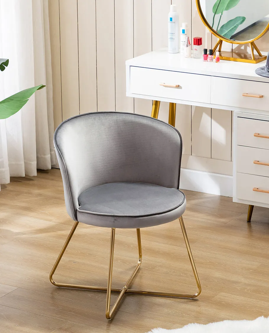 Oxnard Crisscross Velvet Barrel Chair