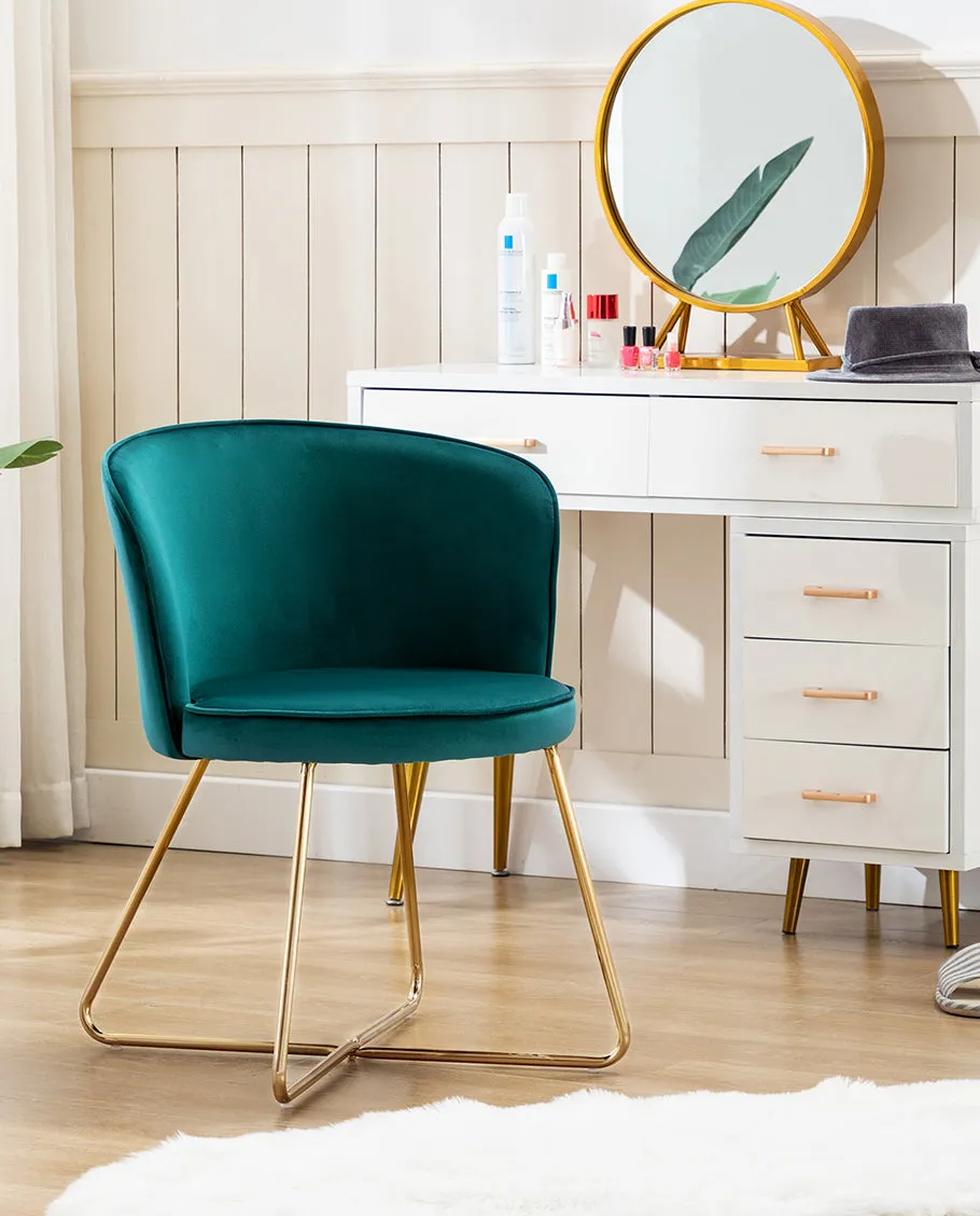 Oxnard Crisscross Velvet Barrel Chair