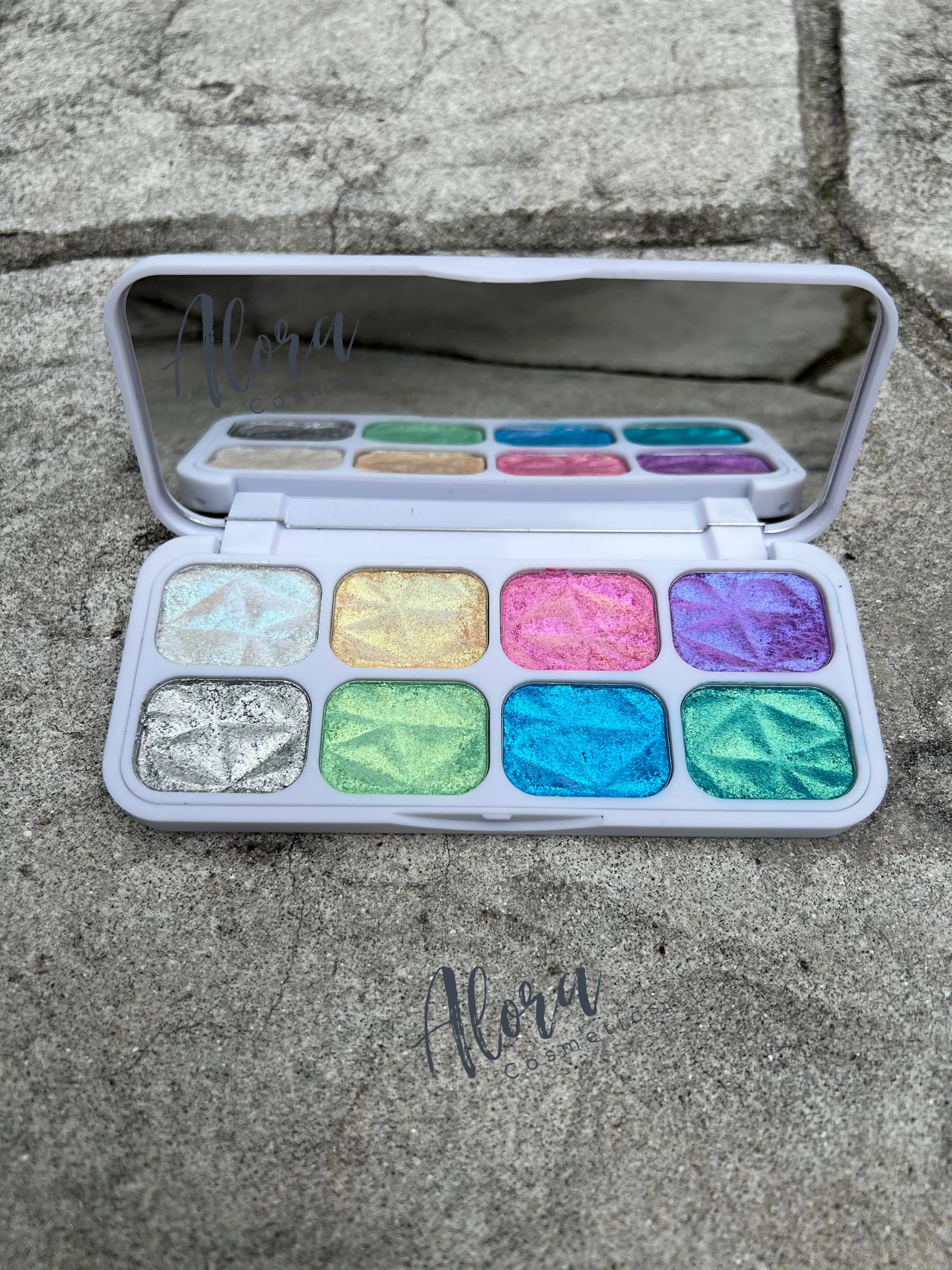 Vibrant Rainbow Aura Highlighter Palette