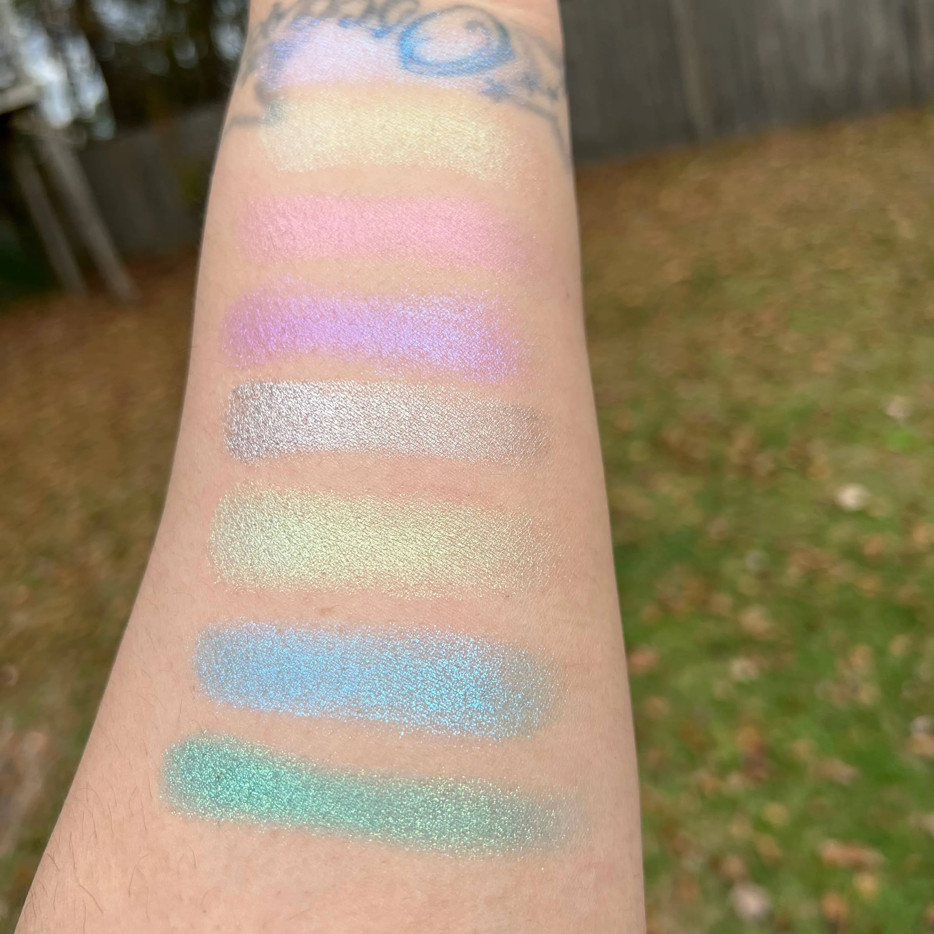 Vibrant Rainbow Aura Highlighter Palette