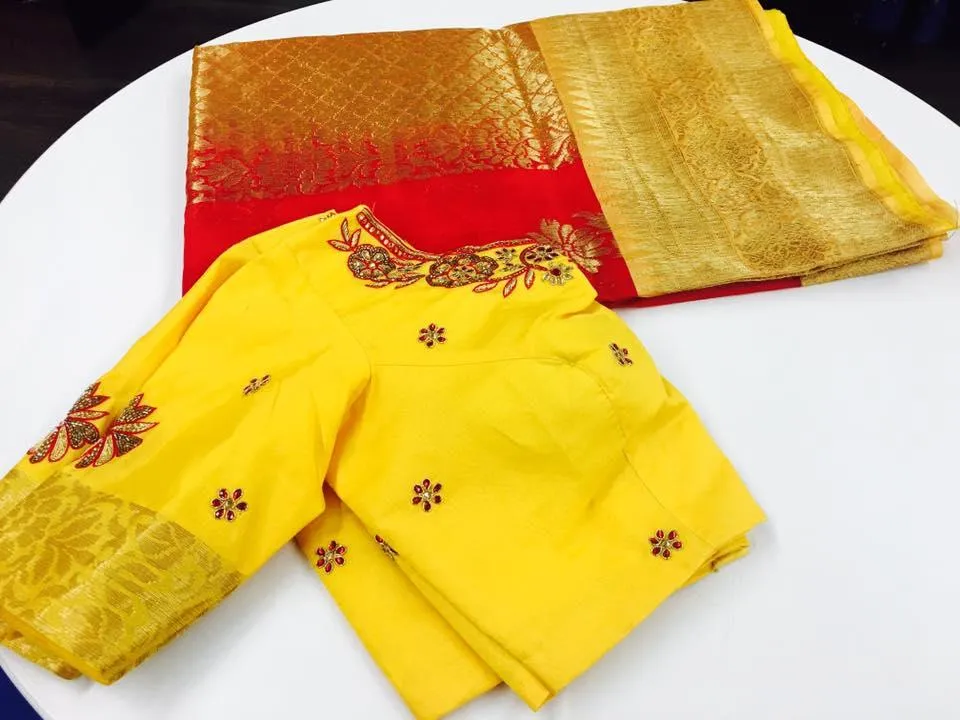 Red Kora Silk Saree