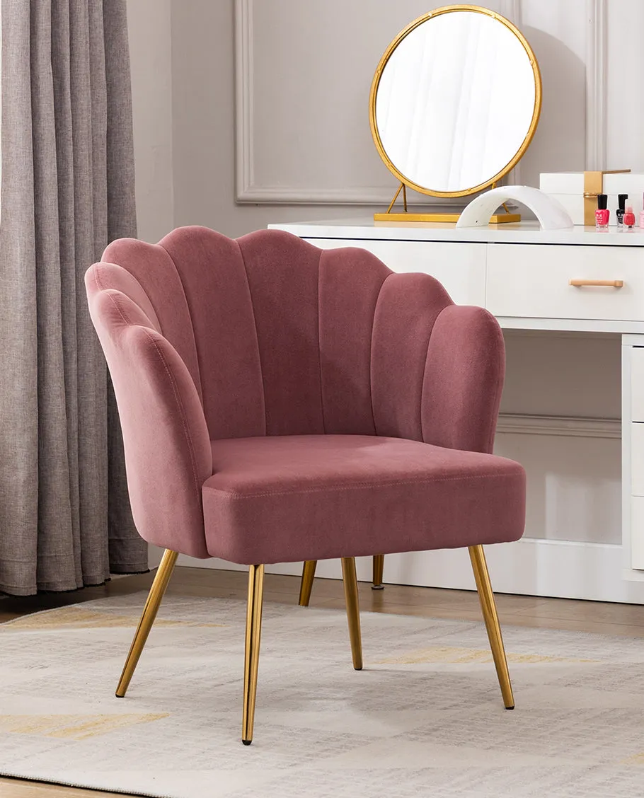 Sacramento Lotus Velvet Accent Chair