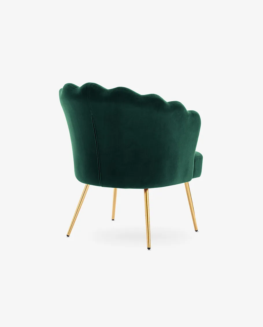 Sacramento Lotus Velvet Accent Chair