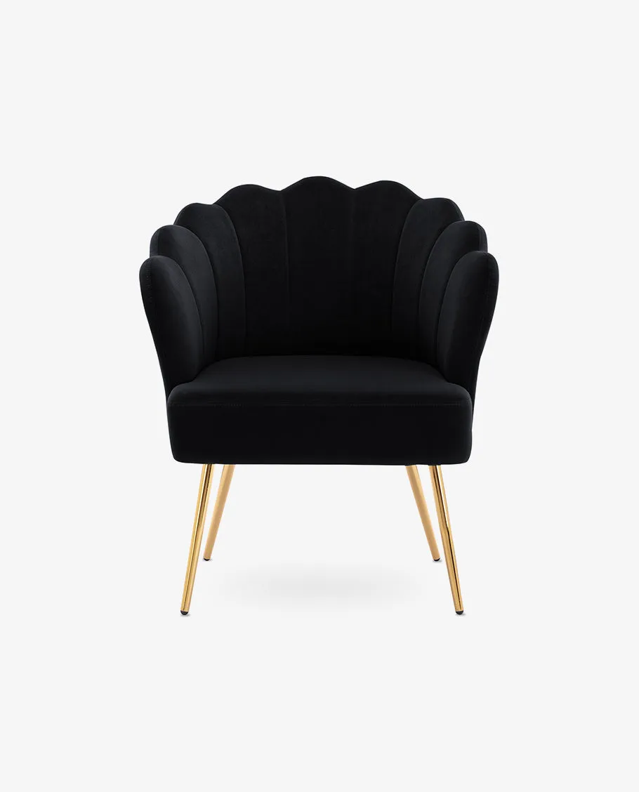 Sacramento Lotus Velvet Accent Chair