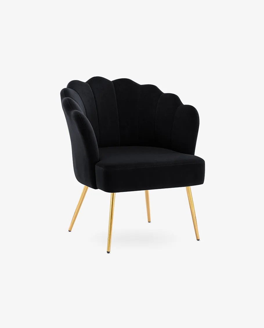 Sacramento Lotus Velvet Accent Chair