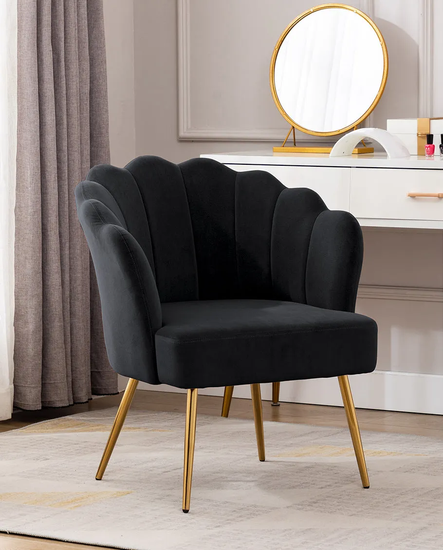 Sacramento Lotus Velvet Accent Chair