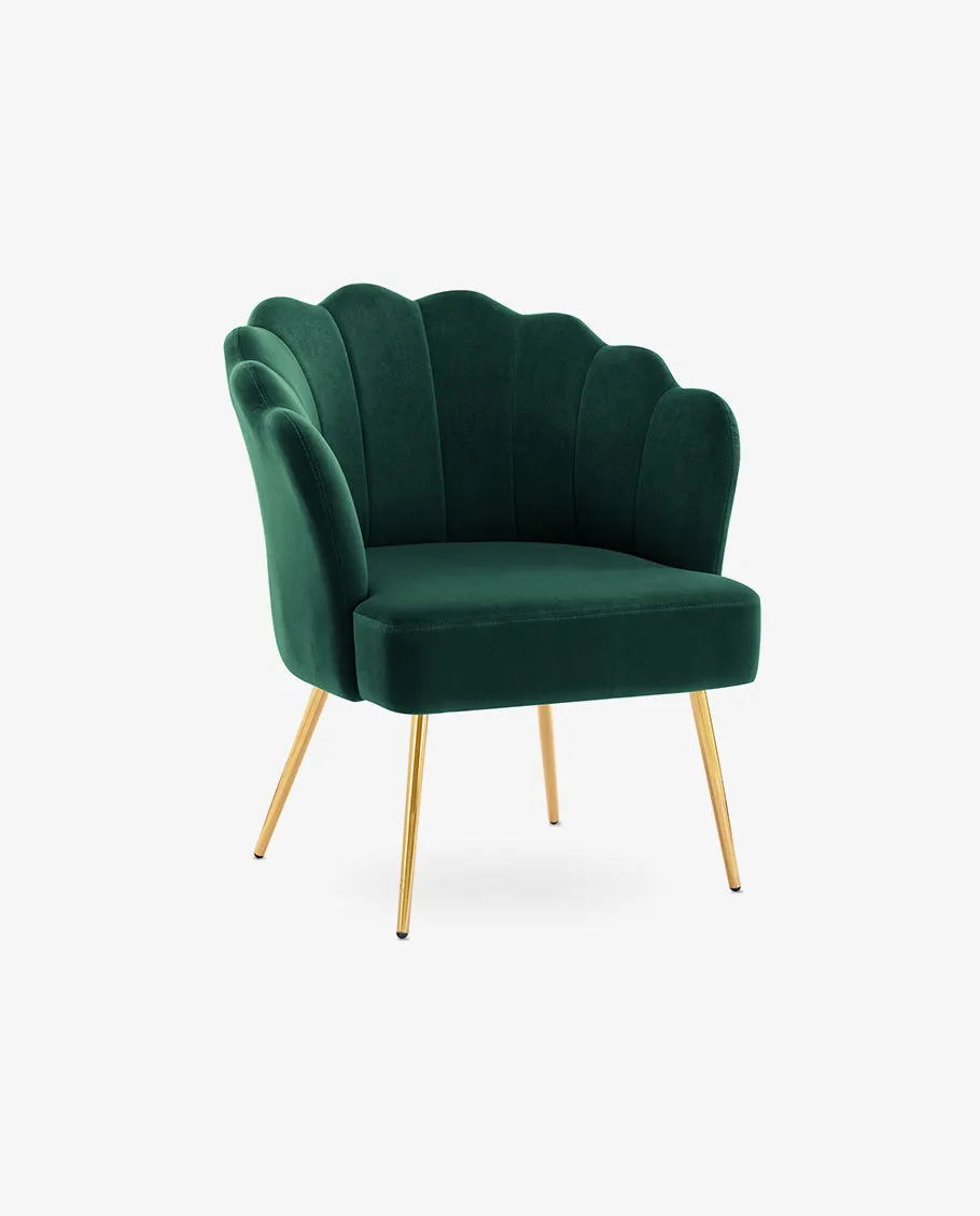 Sacramento Lotus Velvet Accent Chair