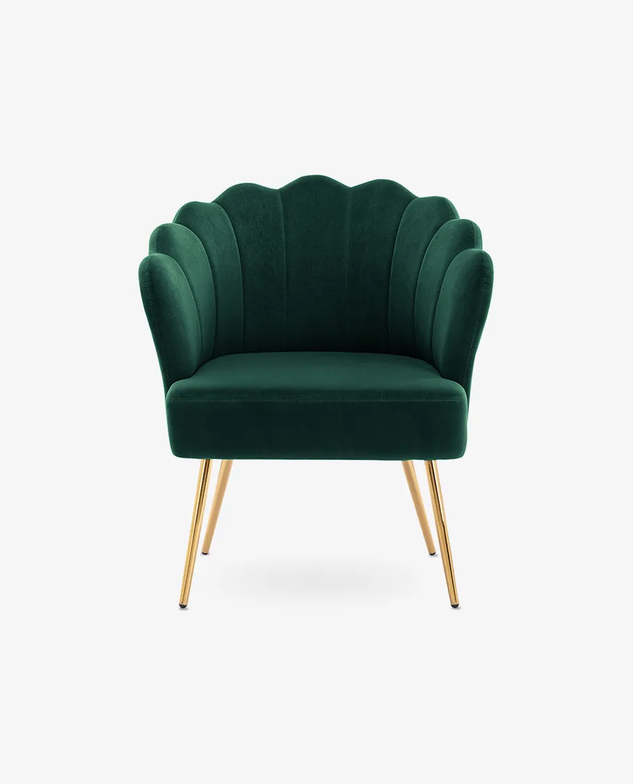 Sacramento Lotus Velvet Accent Chair