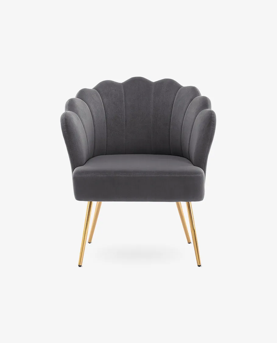 Sacramento Lotus Velvet Accent Chair
