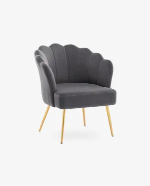 Sacramento Lotus Velvet Accent Chair
