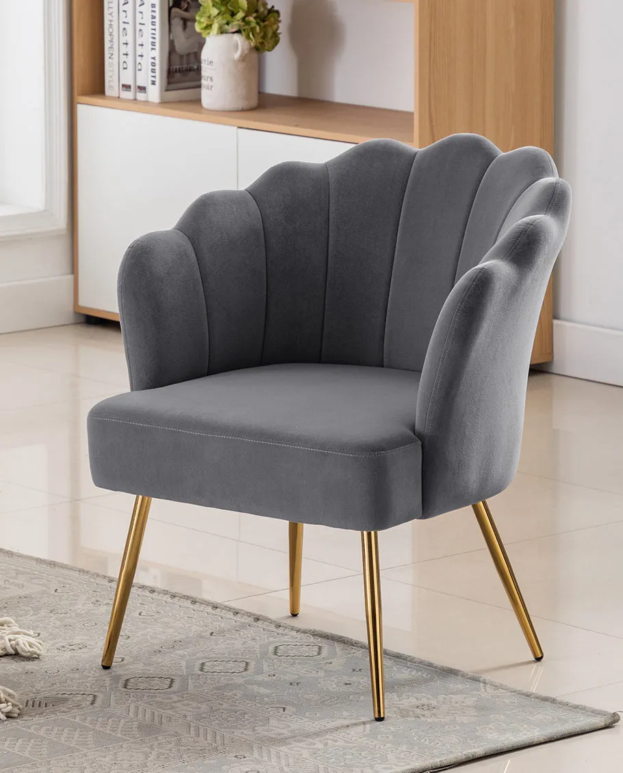Sacramento Lotus Velvet Accent Chair