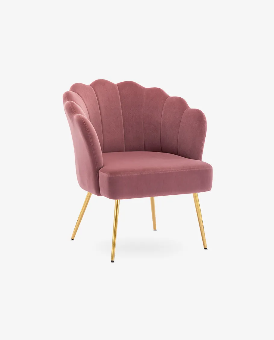 Sacramento Lotus Velvet Accent Chair