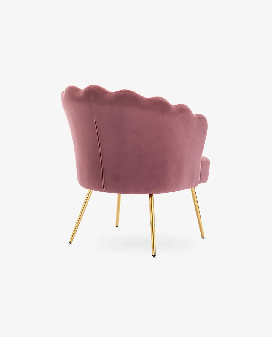 Sacramento Lotus Velvet Accent Chair