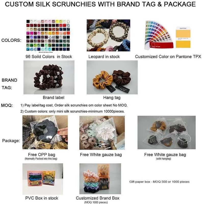 Silk Scrunchies French Minnie Classic - custom and wholesale