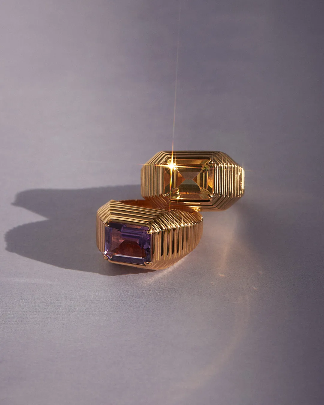 The Caroline Step-Cut Ring- Citrine