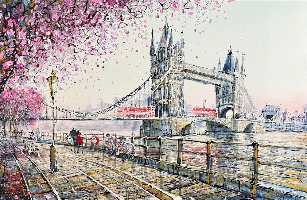 Towers Under The Blossom by Nigel Cooke