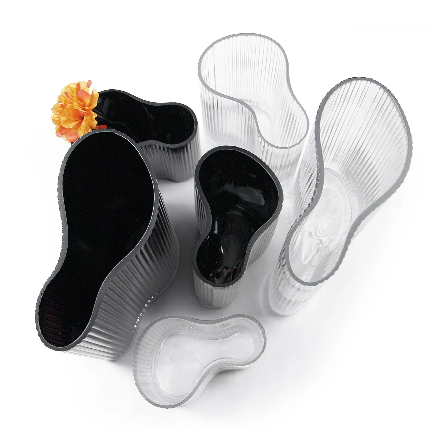 Wavy Ribbed Designer Vase