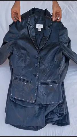 Y2K Leather Blazer Coats